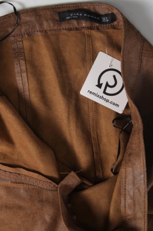 Дамски панталон Zara, Размер S, Цвят Кафяв, Цена 20,00 лв.