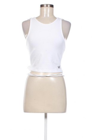 Γυναικείο αμάνικο μπλουζάκι Calvin Klein Jeans, Μέγεθος M, Χρώμα Λευκό, Τιμή 23,66 €