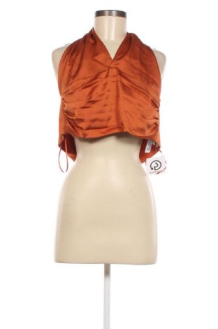Γυναικείο αμάνικο μπλουζάκι Gina Tricot, Μέγεθος L, Χρώμα Πορτοκαλί, Τιμή 5,15 €