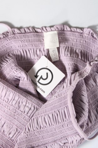 Damska koszulka na ramiączkach H&M, Rozmiar M, Kolor Fioletowy, Cena 29,89 zł