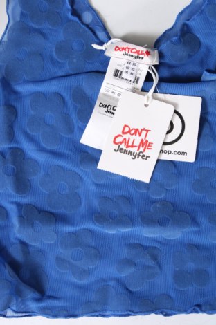 Γυναικείο αμάνικο μπλουζάκι Jennyfer, Μέγεθος XS, Χρώμα Μπλέ, Τιμή 4,54 €