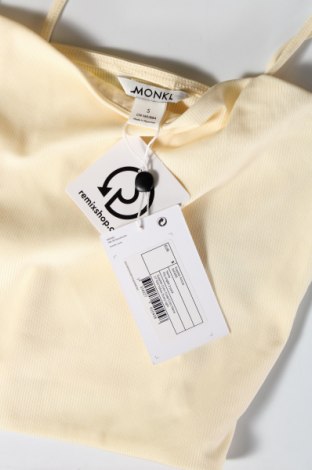 Γυναικείο αμάνικο μπλουζάκι Monki, Μέγεθος S, Χρώμα Κίτρινο, Τιμή 2,84 €
