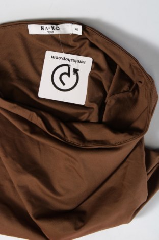 Γυναικείο αμάνικο μπλουζάκι NA-KD, Μέγεθος XXS, Χρώμα Καφέ, Τιμή 2,54 €