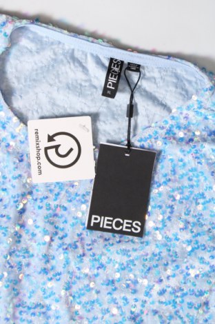 Damska koszulka na ramiączkach Pieces, Rozmiar XL, Kolor Niebieski, Cena 49,23 zł