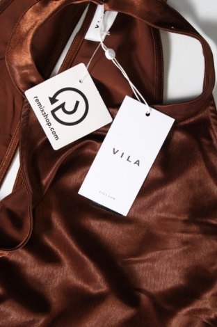 Γυναικείο αμάνικο μπλουζάκι VILA, Μέγεθος XL, Χρώμα Καφέ, Τιμή 2,09 €