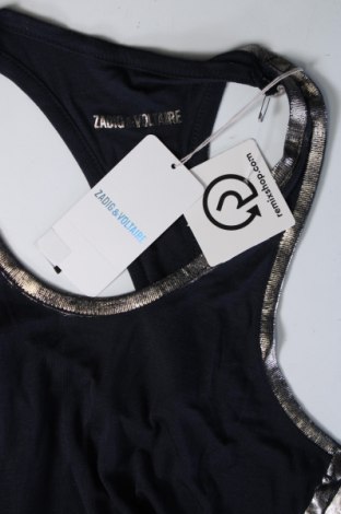 Γυναικείο αμάνικο μπλουζάκι Zadig & Voltaire, Μέγεθος M, Χρώμα Μπλέ, Τιμή 60,31 €