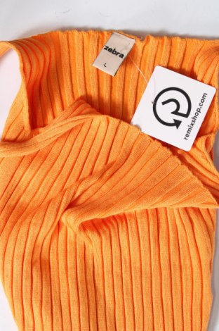 Γυναικείο αμάνικο μπλουζάκι Zebra, Μέγεθος M, Χρώμα Πορτοκαλί, Τιμή 8,04 €