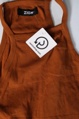 Γυναικείο αμάνικο μπλουζάκι Zign, Μέγεθος M, Χρώμα Καφέ, Τιμή 2,97 €