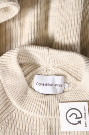Γυναικείο πουλόβερ Calvin Klein Jeans, Μέγεθος XL, Χρώμα Εκρού, Τιμή 32,68 €