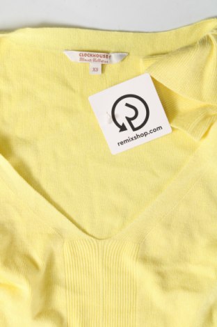 Дамски пуловер Clockhouse, Размер XS, Цвят Жълт, Цена 29,00 лв.