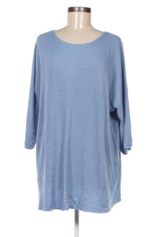 Γυναικείο πουλόβερ Helena Vera, Μέγεθος 3XL, Χρώμα Μπλέ, Τιμή 17,94 €