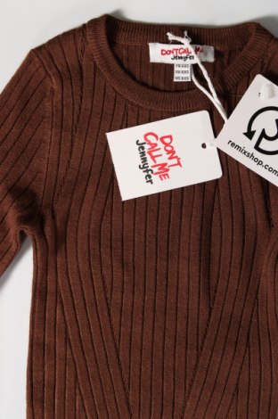 Дамски пуловер Jennyfer, Размер XXS, Цвят Кафяв, Цена 16,56 лв.