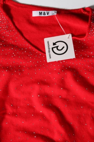 Damenpullover M&V, Größe M, Farbe Rot, Preis € 5,25