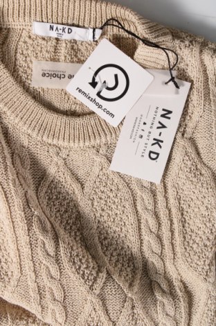 Дамски пуловер NA-KD, Размер XL, Цвят Бежов, Цена 15,66 лв.