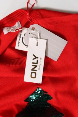 Дамски пуловер ONLY, Размер L, Цвят Червен, Цена 24,30 лв.