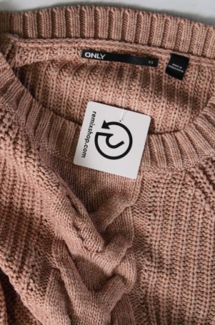 Дамски пуловер ONLY, Размер XS, Цвят Кафяв, Цена 5,00 лв.