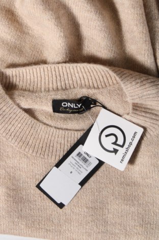 Дамски пуловер ONLY, Размер S, Цвят Бежов, Цена 24,30 лв.
