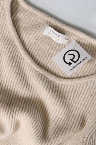 Дамски пуловер ONLY, Размер S, Цвят Бежов, Цена 20,01 лв.