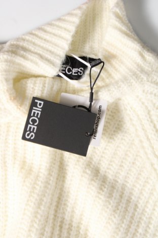 Γυναικείο πουλόβερ Pieces, Μέγεθος L, Χρώμα Εκρού, Τιμή 11,14 €
