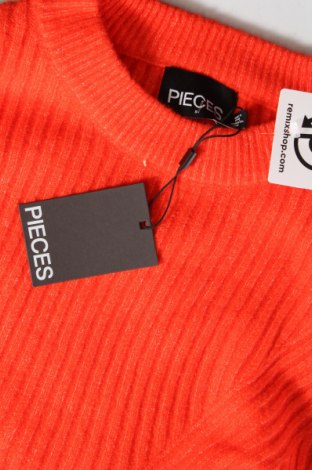 Дамски пуловер Pieces, Размер S, Цвят Оранжев, Цена 19,98 лв.