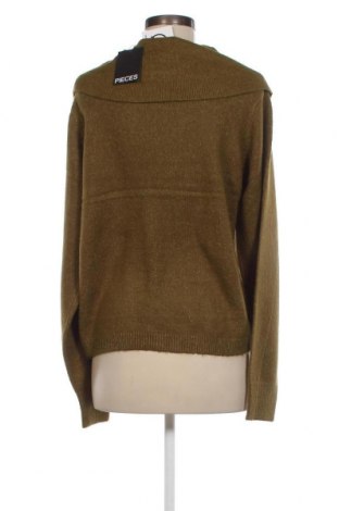 Дамски пуловер Pieces, Размер XL, Цвят Зелен, Цена 54,00 лв.