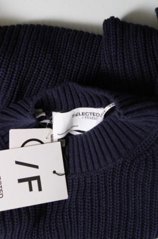 Γυναικείο πουλόβερ Selected Femme, Μέγεθος S, Χρώμα Μπλέ, Τιμή 11,41 €