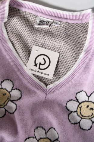 Γυναικείο πουλόβερ Smiley World, Μέγεθος L, Χρώμα Βιολετί, Τιμή 17,94 €