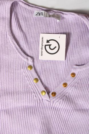 Pulover de femei Zara, Mărime L, Culoare Mov, Preț 9,87 Lei