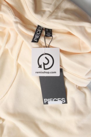 Γυναικείο φούτερ Pieces, Μέγεθος L, Χρώμα Εκρού, Τιμή 12,17 €