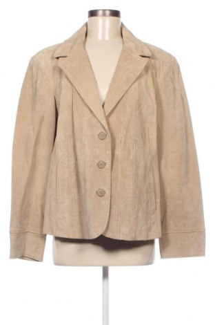 Dámska kožená bunda , Veľkosť L, Farba Béžová, Cena  7,67 €