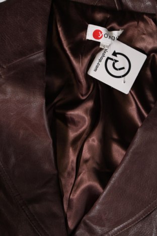 Damen Lederjacke, Größe L, Farbe Braun, Preis 5,12 €