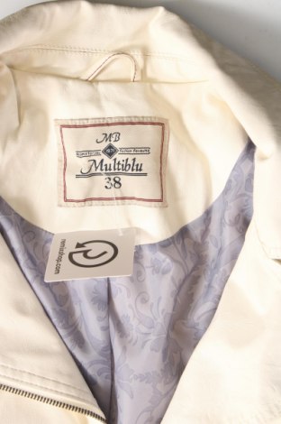 Γυναικείο δερμάτινο μπουφάν Multiblu, Μέγεθος M, Χρώμα Εκρού, Τιμή 25,16 €