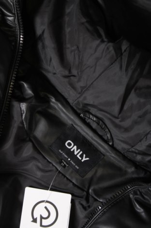 Γυναικείο δερμάτινο μπουφάν ONLY, Μέγεθος M, Χρώμα Μαύρο, Τιμή 42,27 €