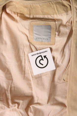 Dámska kožená bunda  Pinko, Veľkosť S, Farba Béžová, Cena  531,96 €