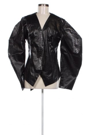 Дамско кожено яке SHEIN, Размер XL, Цвят Черен, Цена 37,13 лв.
