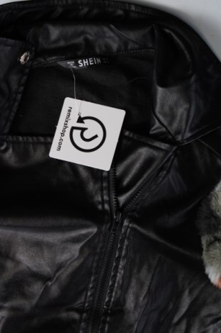 Dámská kožená bunda  SHEIN, Velikost S, Barva Černá, Cena  133,00 Kč