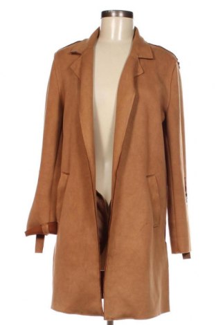 Дамско палто Bershka, Размер S, Цвят Кафяв, Цена 26,24 лв.