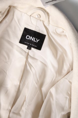 Γυναικείο παλτό ONLY, Μέγεθος L, Χρώμα Εκρού, Τιμή 25,29 €