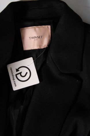 Γυναικείο παλτό TWINSET, Μέγεθος XL, Χρώμα Μαύρο, Τιμή 298,45 €