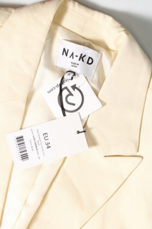 Дамско сако NA-KD, Размер XS, Цвят Бежов, Цена 42,57 лв.