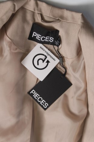Γυναικείο σακάκι Pieces, Μέγεθος M, Χρώμα  Μπέζ, Τιμή 19,02 €