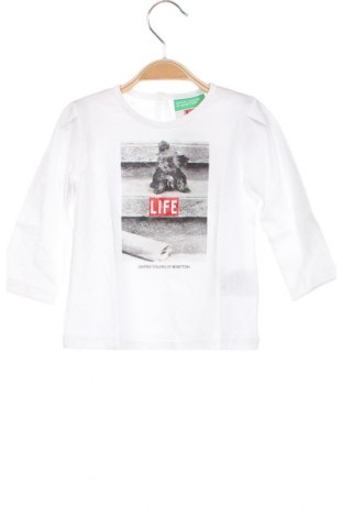 Детска блуза United Colors Of Benetton, Размер 6-9m/ 68-74 см, Цвят Бял, Цена 47,00 лв.
