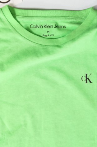 Tricou pentru copii Calvin Klein Jeans, Mărime 13-14y/ 164-168 cm, Culoare Verde, Preț 142,11 Lei