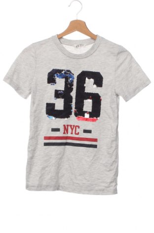 Kinder T-Shirt H&M, Größe 10-11y/ 146-152 cm, Farbe Grau, Preis 4,18 €