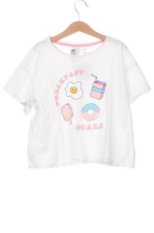 Детска тениска H&M, Размер 10-11y/ 146-152 см, Цвят Бял, Цена 6,69 лв.