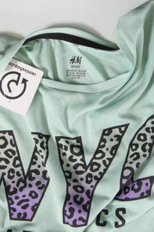 Kinder T-Shirt H&M Sport, Größe 12-13y/ 158-164 cm, Farbe Grün, Preis 3,52 €