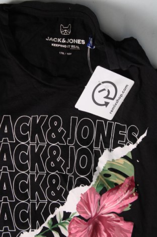 Dziecięcy T-shirt Jack & Jones, Rozmiar 15-18y/ 170-176 cm, Kolor Czarny, Cena 31,99 zł