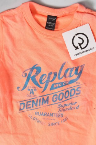 Dziecięcy T-shirt Replay, Rozmiar 9-12m/ 74-80 cm, Kolor Pomarańczowy, Cena 73,91 zł