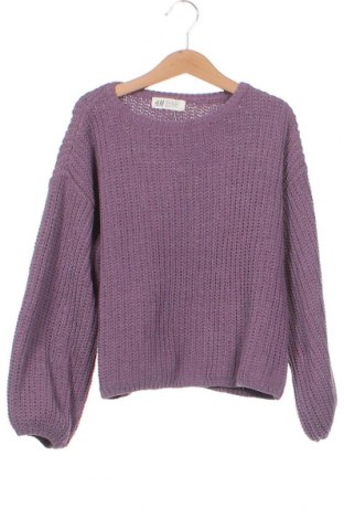 Детски пуловер H&M, Размер 6-7y/ 122-128 см, Цвят Лилав, Цена 8,67 лв.