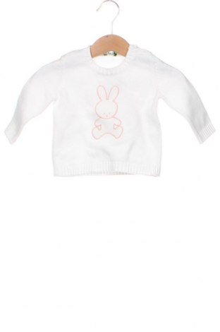 Детски пуловер United Colors Of Benetton, Размер 3-6m/ 62-68 см, Цвят Бял, Цена 16,00 лв.